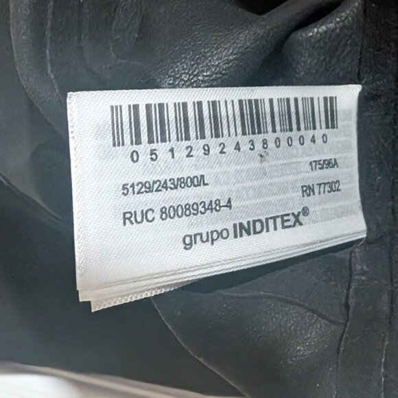 NEW Zara | Suede Leather Button-down Blazer In Black - Picture 7 of 15